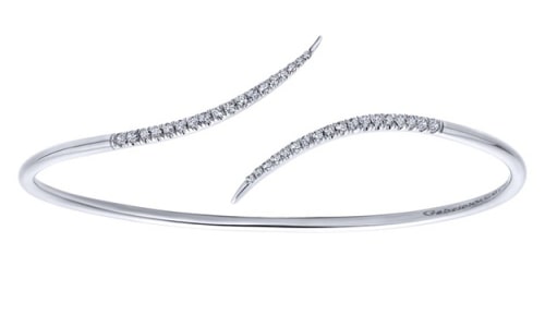 A diamond cuff bracelet from Gabriel and Co.’s Byblos collection