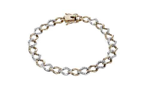 A Simon G chain bracelet with diamond details, available at Bob Richards Jewelers.