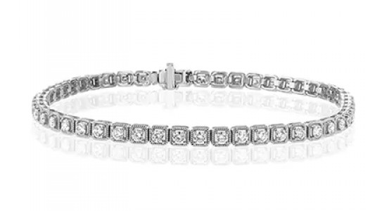 a white gold diamond tennis bracelet