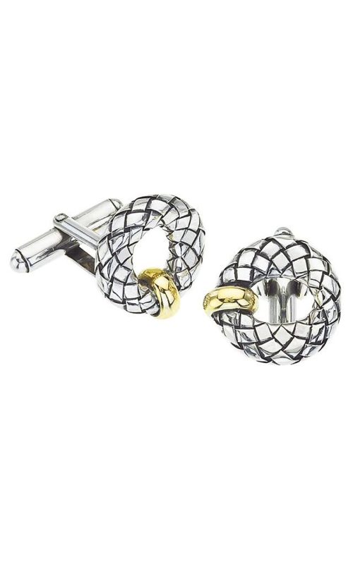 Sterling Silver and 18K Yellow Gold Cufflinks