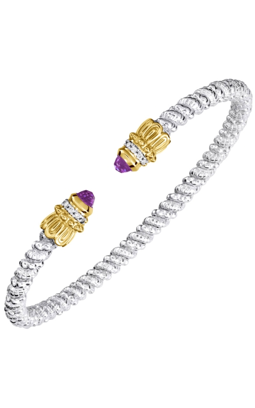 14K Yellow Gold and Sterling Silver (925) Bangle and Gemstone Bracelet 001-855-00420