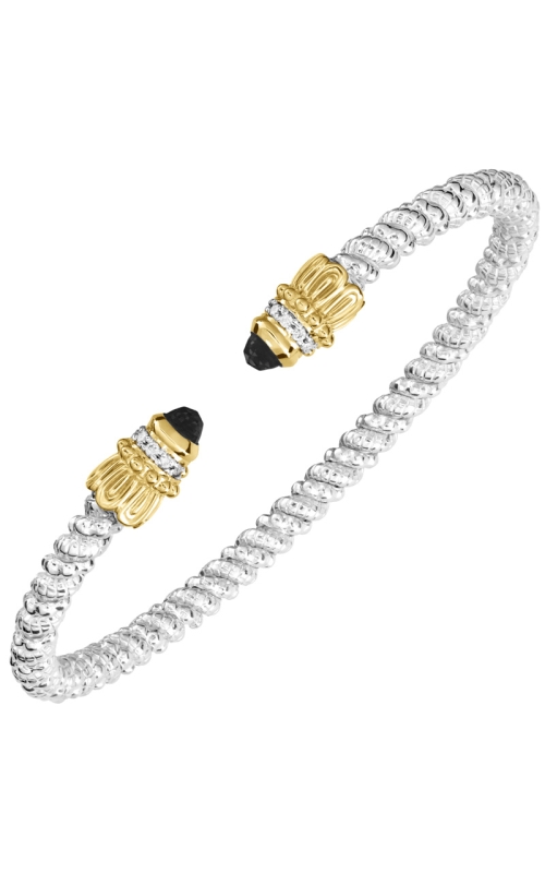 14K Yellow Gold and Sterling Silver (925) Bangle and Gemstone Bracelet 001-855-00421