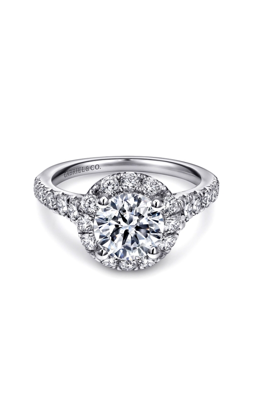 18K White Gold Halo Engagement Ring 001-140-00799