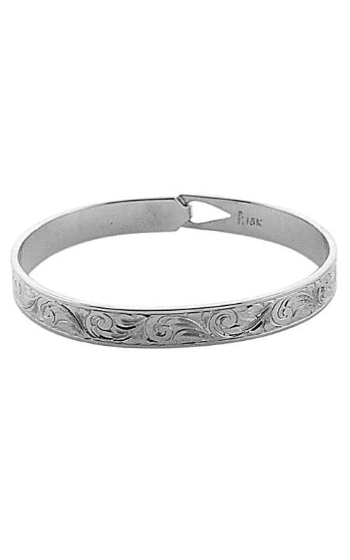 18K White Gold Bangle Bracelet 001-440-00684