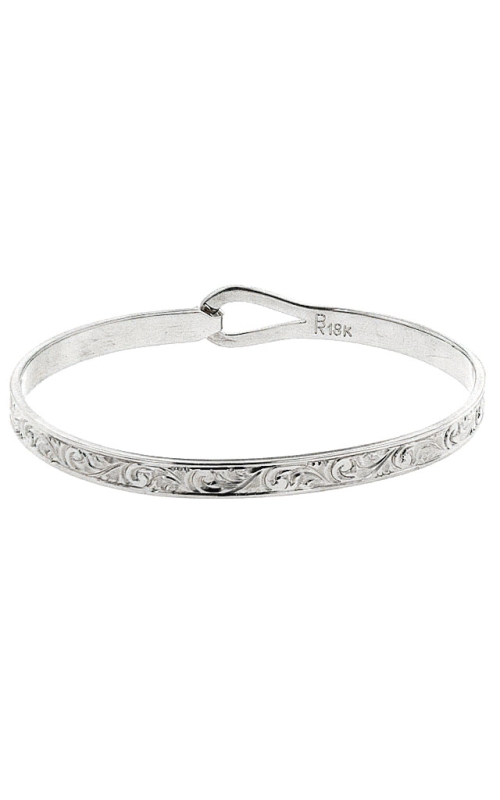18K White Gold Bangle Bracelet 001-440-00580
