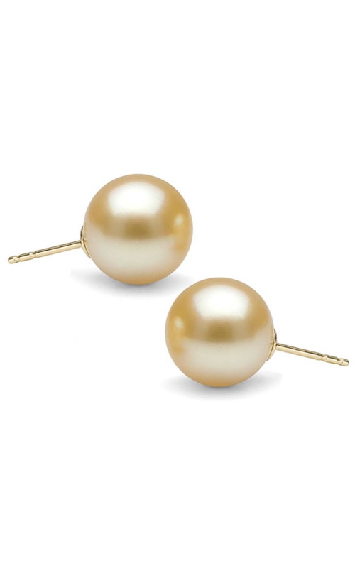 14K Yellow Gold Pearl and Stud Earring 001-310-00056