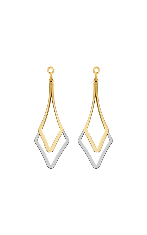 14K Yellow Gold and 14K White Gold Jacket Earring 001-427-00213