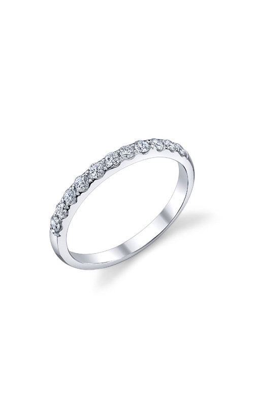 14K White Gold Prong Wedding Band 001-110-00014