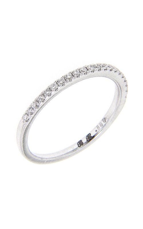 14K White Gold Prong Wedding Band 001-110-00015