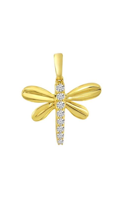 14K Yellow Gold Diamond and Pendant Necklace 001-160-00685
