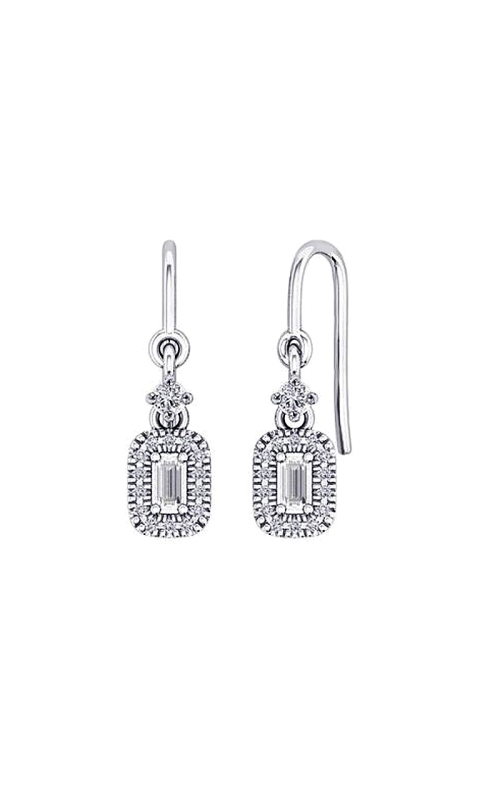 14K White Gold Drop Earring 001-150-01299