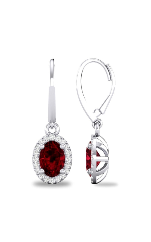 14K White Gold Drop Earring 001-210-00641