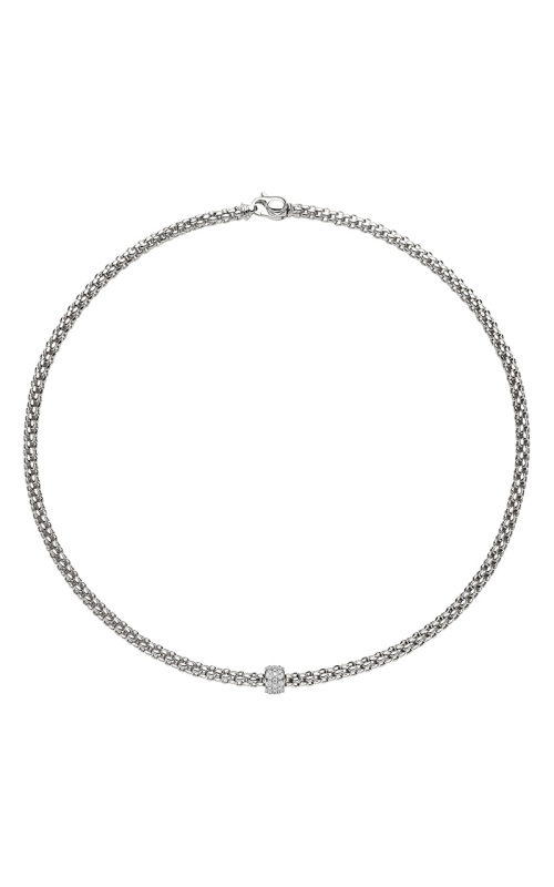 18K White Gold Diamond Necklace 001-802-00073