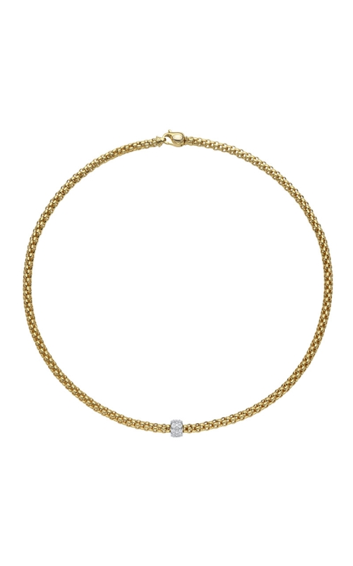 18K Yellow Gold Diamond Necklace 001-802-00074