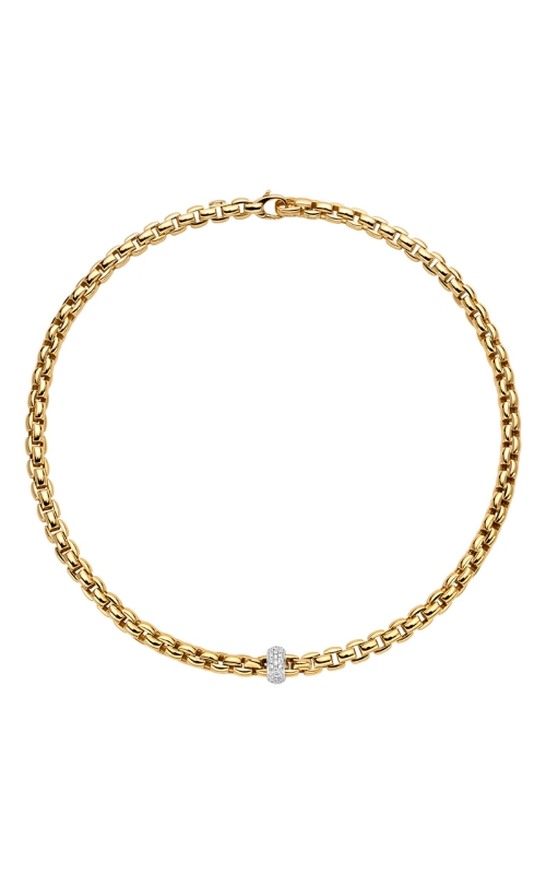 18K Yellow Gold Diamond Necklace 001-802-00059