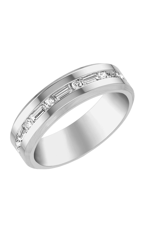 14K White Gold Channel Wedding Band 001-115-00012