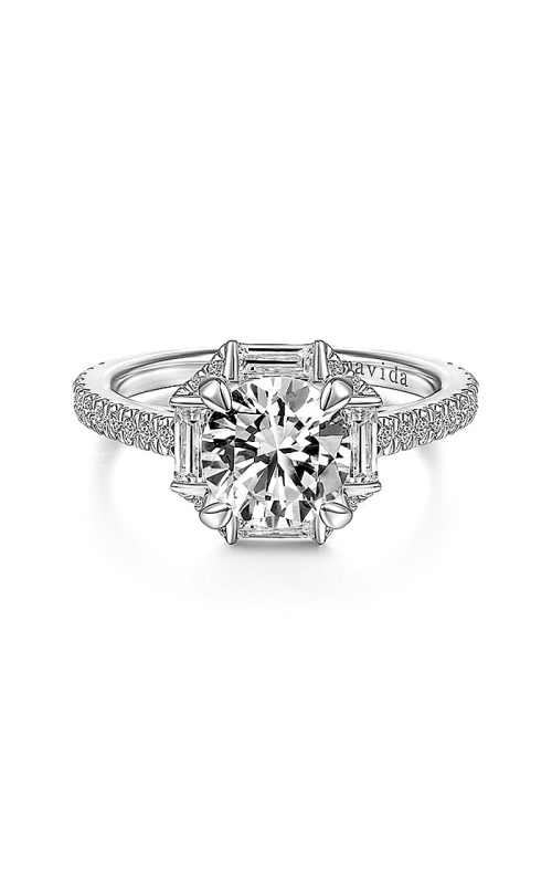 18K White Gold Halo Engagement Ring 001-100-00042