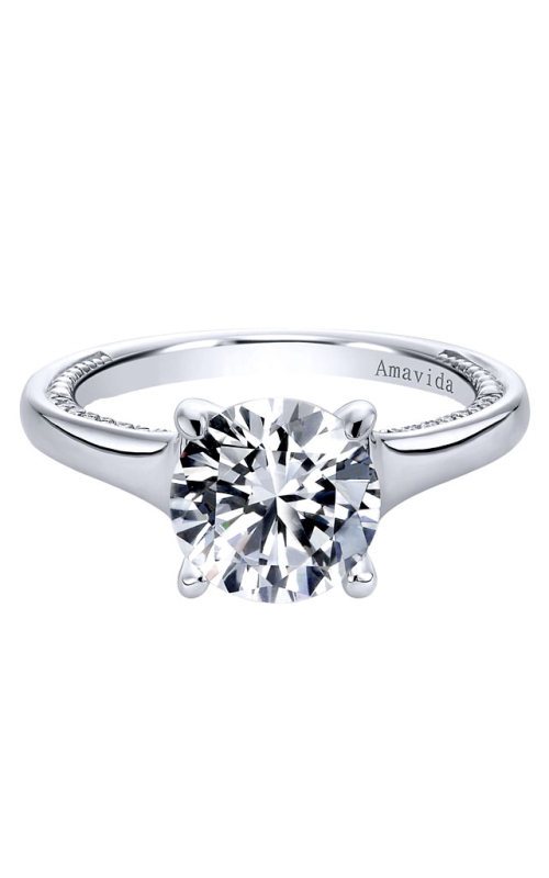 18K White Gold Solitaire Engagement Ring 001-100-00031