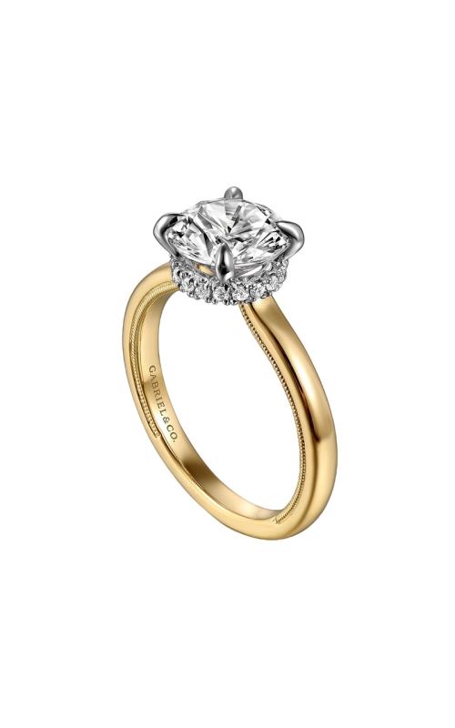 14K Yellow Gold and 14K White Gold Solitaire Engagement Ring 001-140-00808