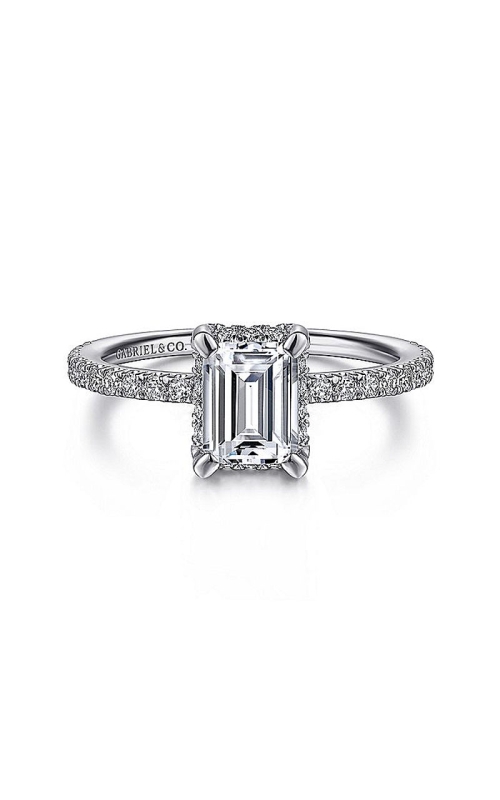 14K White Gold Halo Engagement Ring 001-140-00767