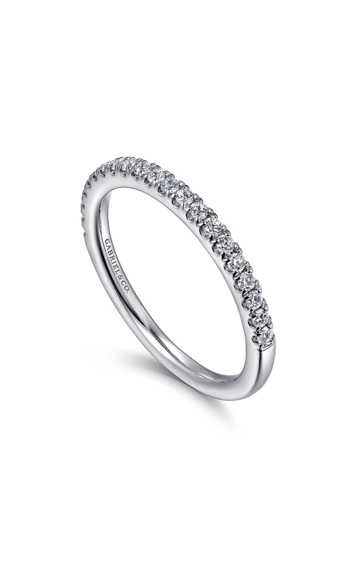 14K White Gold Prong Wedding Band 001-110-00319