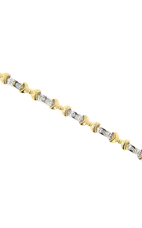 14K Yellow Gold and 14K White Gold Chain and Diamond Bracelet 001-170-00049