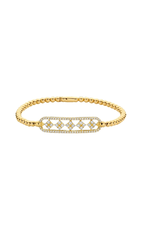 18K Yellow Gold Diamond and Stretch Bracelet 001-803-00021