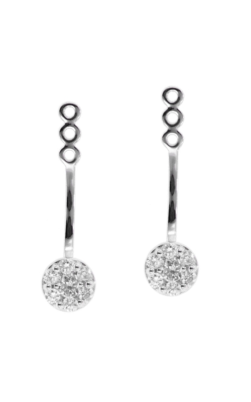 14K White Gold Jacket Earring 001-155-00182