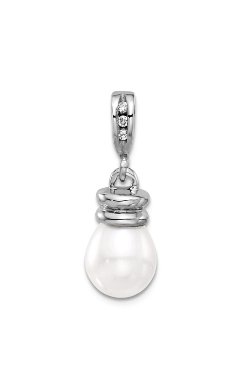 14K White Gold Drop Necklace 001-320-00103