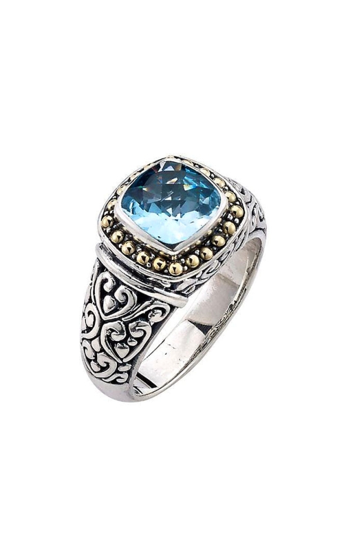 Sterling Silver (925) and 18K Yellow Gold Gemstone Ring 001-620-00147
