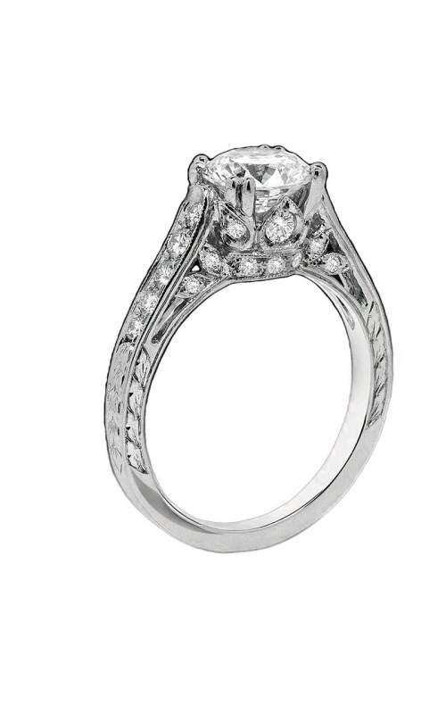 Platinum Sidestone Engagement Ring 001-140-00001