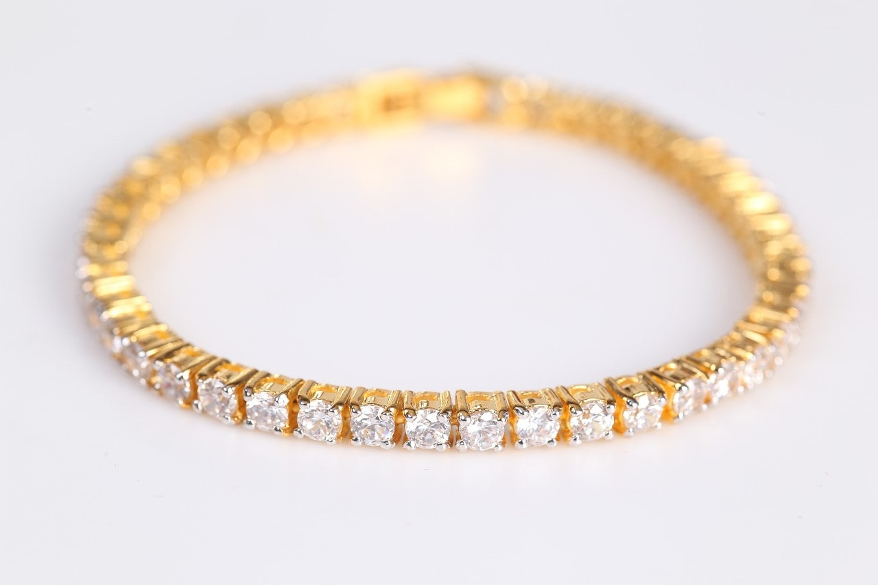 yellow gold and diamond bracelet by Simon G.