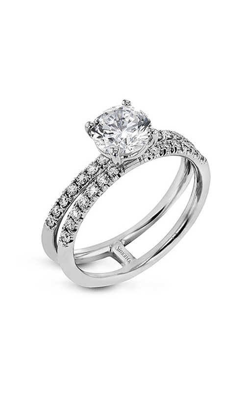Platinum Sidestone Engagement Ring 001-140-00132