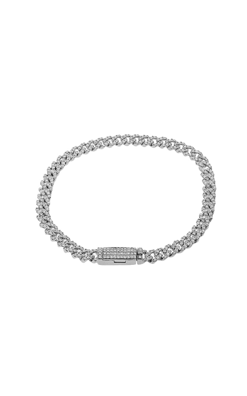 14K White Gold Chain and Diamond Bracelet 001-170-00493