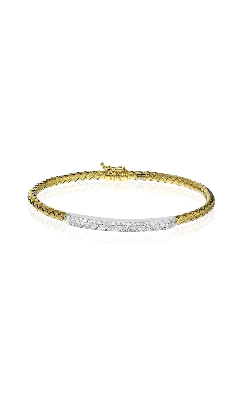 18K Yellow Gold and 18K White Gold Bangle and Diamond Bracelet 001-170-00038
