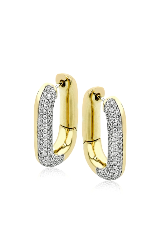 18K Yellow Gold and 18K White Gold Hoop Earring 001-150-01241