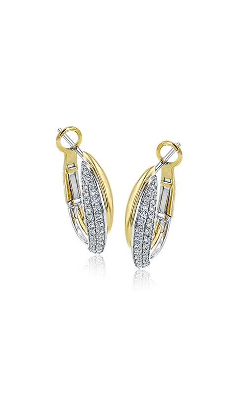 18K Yellow Gold and 18K White Gold Hoop Earring 001-150-01087