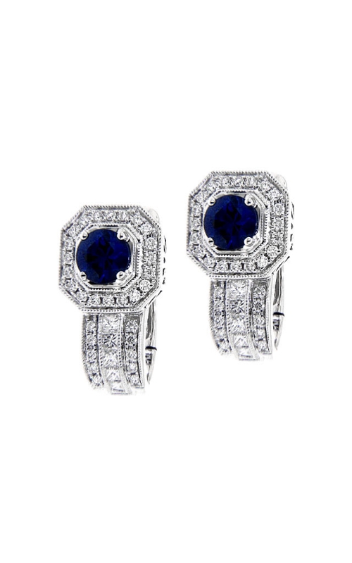 18K White Gold Gemstone Earring 001-210-00056