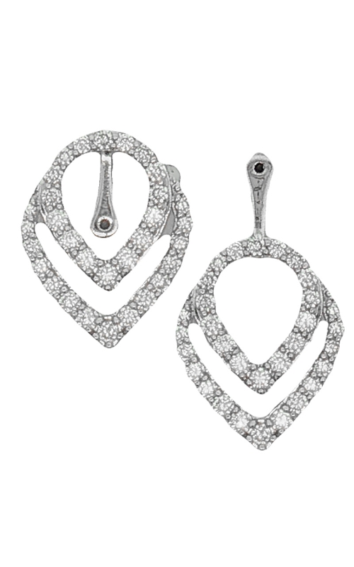 18K White Gold Jacket Earring 001-155-00195