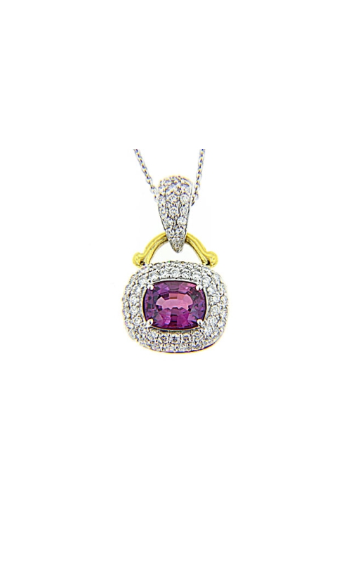 18K White Gold and 18K Yellow Gold Gemstone Necklace 001-235-00055