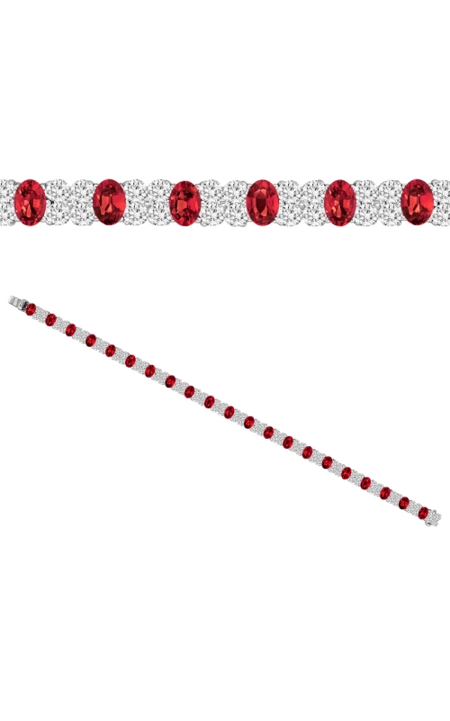 18K White Gold Chain and Gemstone Bracelet 001-240-00011