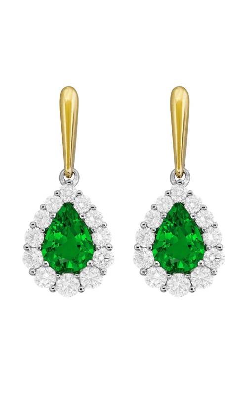 18K Yellow Gold and 18K White Gold Drop Earring 001-210-00662