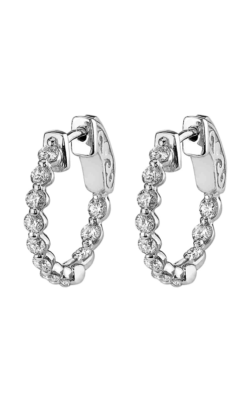 14K White Gold Hoop Earring 001-150-01307