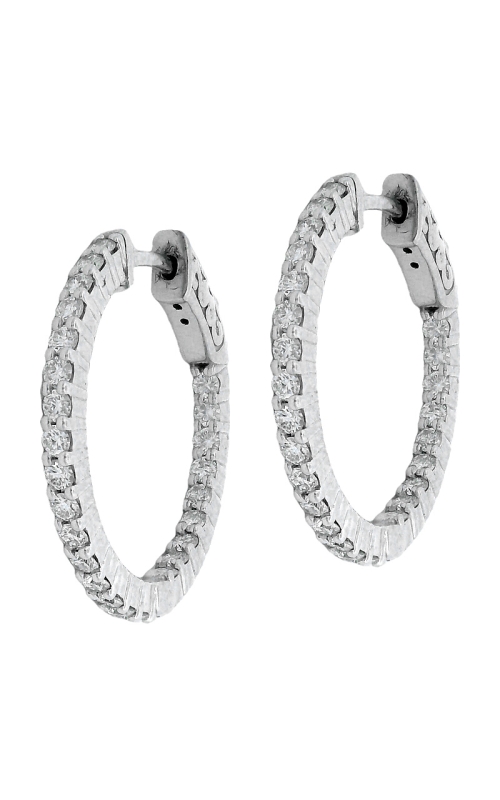 14K White Gold Hoop Earring 001-150-01308