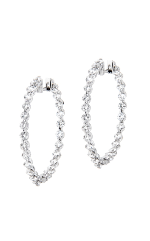 14K White Gold Hoop Earring 001-150-01040