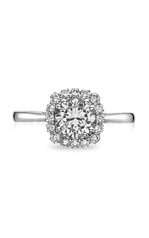 18K White Gold Halo Engagement Ring 001-140-00106