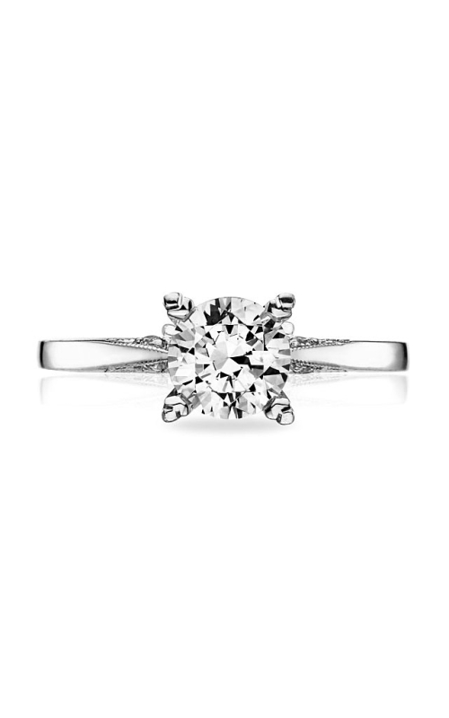 18K White Gold Sidestone Engagement Ring 001-140-00113