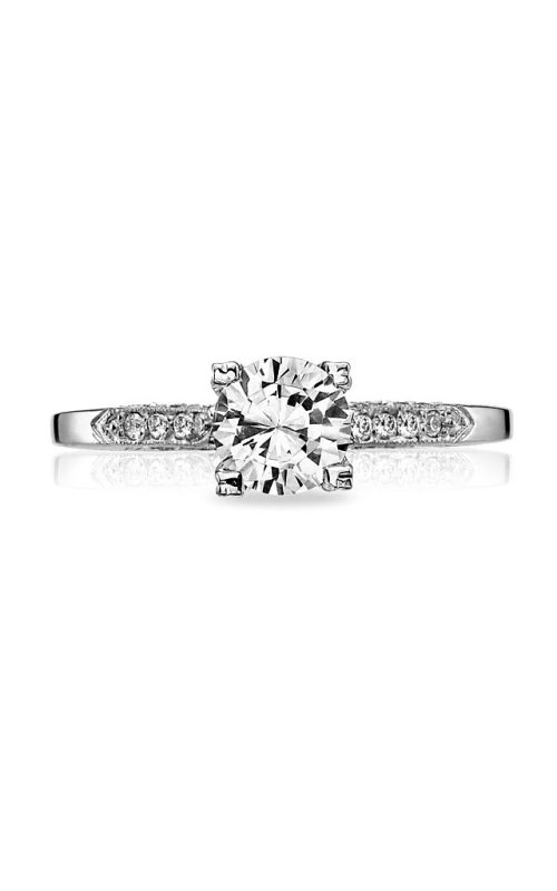 18K White Gold Sidestone Engagement Ring 001-140-00114