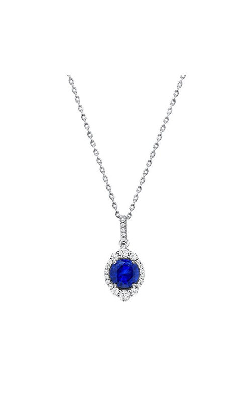 18K White Gold Halo Necklace 001-235-00264