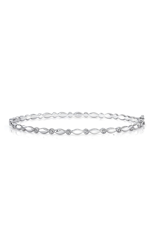 14K White Gold Bangle Bracelet 001-170-00034
